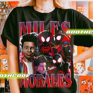 Limited Miles Morales Spiderman Across The Spider-Verse Vintage T-Shirt, Fan Tee Graphic T Shirt, Gift For Women and Man Unisex T-Shirt