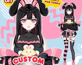 Op maat gemaakt VTuber-ontwerp | Anime-personageontwerp voor Twitch en YouTube