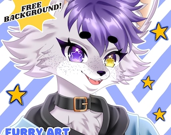 Custom Anime Furry Art Commission | Fursona Avatar & Anthro Character