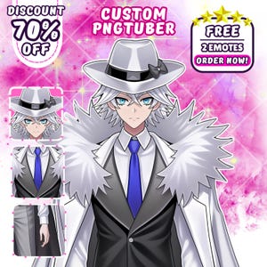 Custom PNGTuber Model | Anime Avatar for Streaming | VTuber PNG Commission, Cute Custom PNGTuber | Twitch & YouTube Avatar, Chibi PNGTuber