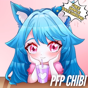 Custom Chibi PFP - Cute Personalized Avatar, Digital Chibi Portrait, Unique Social Media Profile Picture, Customizable Art Illustration