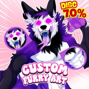 Kundenspezifische Furry-Kunst, Auftrag | Fursona, Anthro, Furry Avatar, Headshot, Icon & PFP | Digitale Furry Charakter Zeichnung und Custom Furry, Fanart