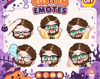 Custom Chibi Emotes | Twitch VTuber Streamer Emotes | Static & Animated