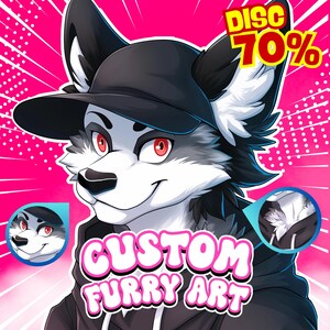 Furry PFP, Custom Furry Art Commission, Fursona, Furry Headshot & Icon, Anthro Character Drawing, Avatar, Twitch PFP, Anime Profile Picture