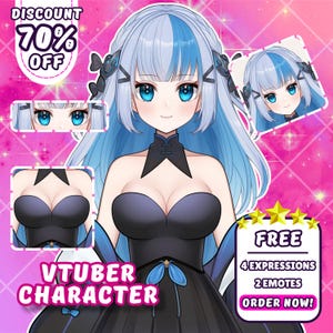Vtuber Live2D-model voor commercieel gebruik, aangepaste Vtuber, Vtuber-model, Vtuber, Vtuber-personage, Vtuber-ontwerp, Vtuber-kunst, Vtuber-tuigage