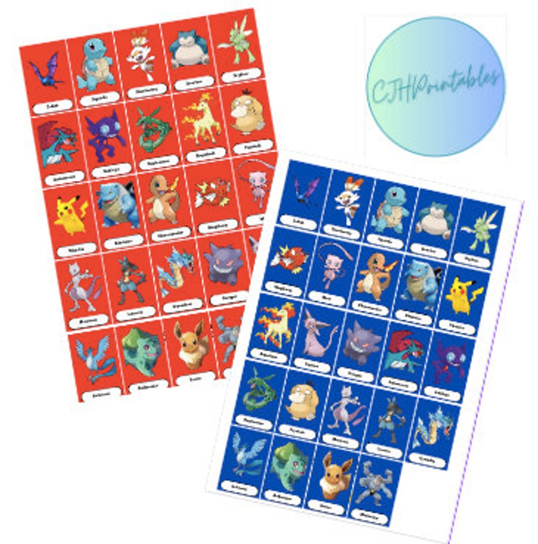 pokemon-guess-who-template-etsy for Free Guess Who Printable Character Sheets Pokemon Guess Who? Template - Etsy for Free Guess Who Printable Character Sheets