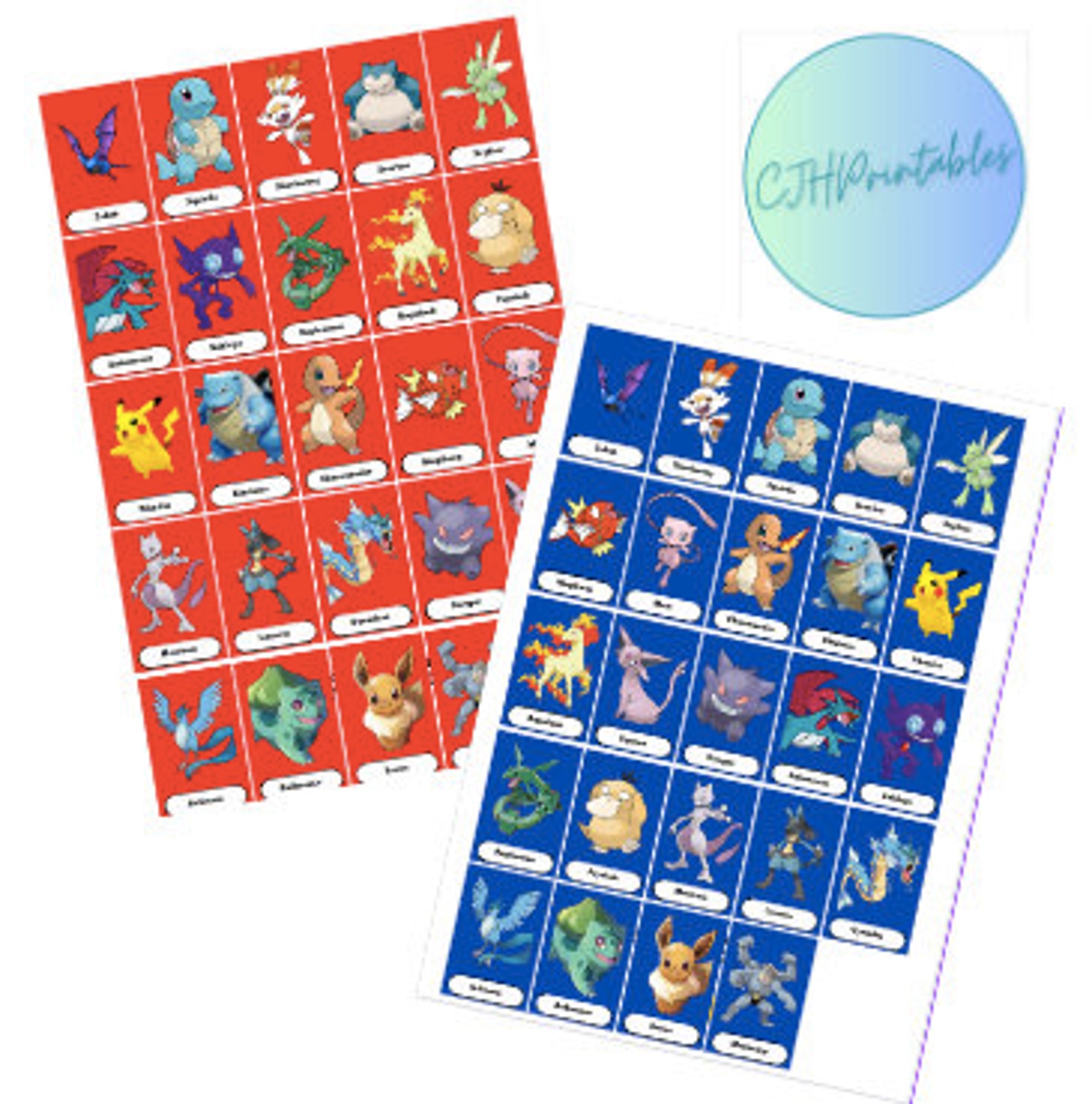 Pokemon Guess Who? Template - Etsy
