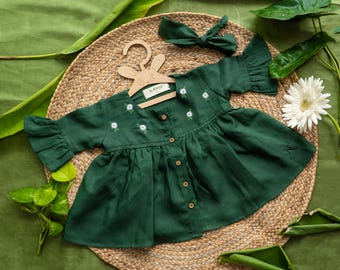 Baby summer dress |  Breathable Organic fabric | Hemp clothing