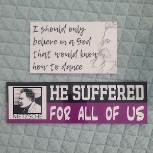 Nietzsche Appreciation TWO Stickers