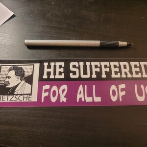 Bumpersticker Nietzsche-waardering
