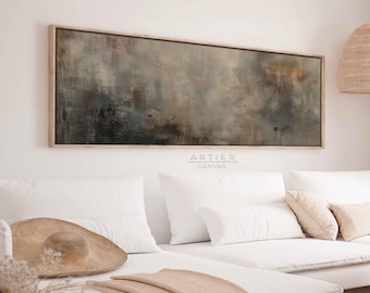 Abstract Earthy Canvas Print: Vintage Horizontal Texture Wall Decor