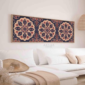 Framed Batik Canvas Print: Vintage Indonesian Textile Wall Art