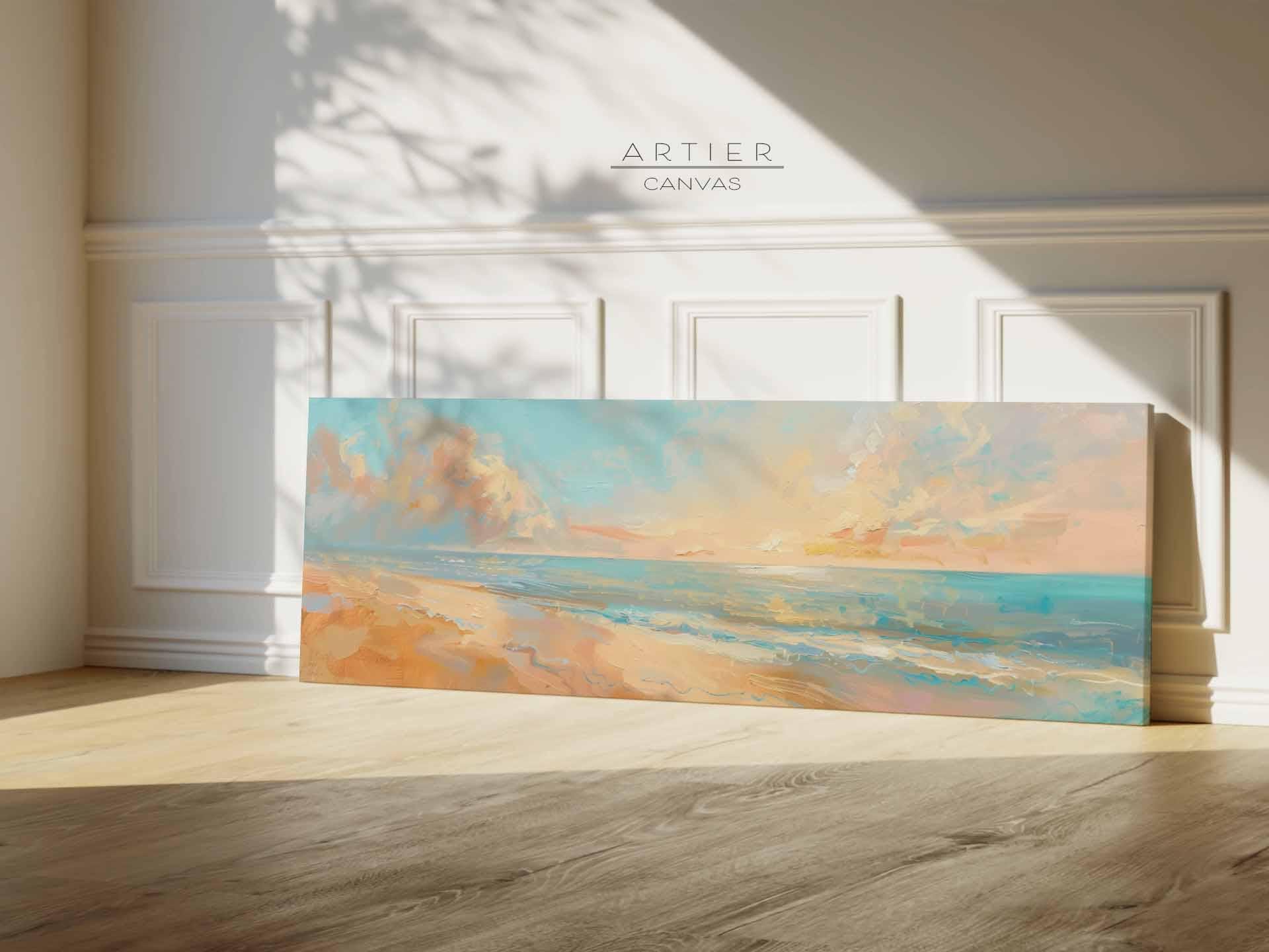 Coastal Sunset Seascape Canvas Print: Minimalist Beach Wall Art - Etsy