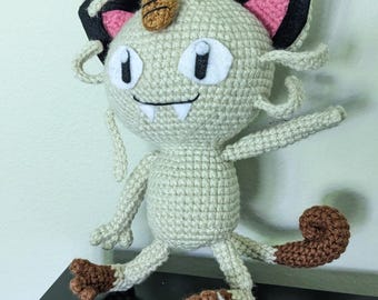Crochet Meowth plush