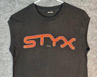 Vintage 1983 STYX Kilroy Was Here Tour Tank Top Single Stitch Hem Mens Medium