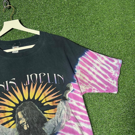 THRASHED Vintage Janis Joplin Kozmic Blues Tie Dye Shirt Sundog 2000 Medium