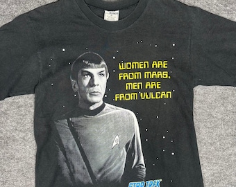 Star Trek Spock Mens Size M Graphic T Shirt 1996 Stanley Desantis 20x28