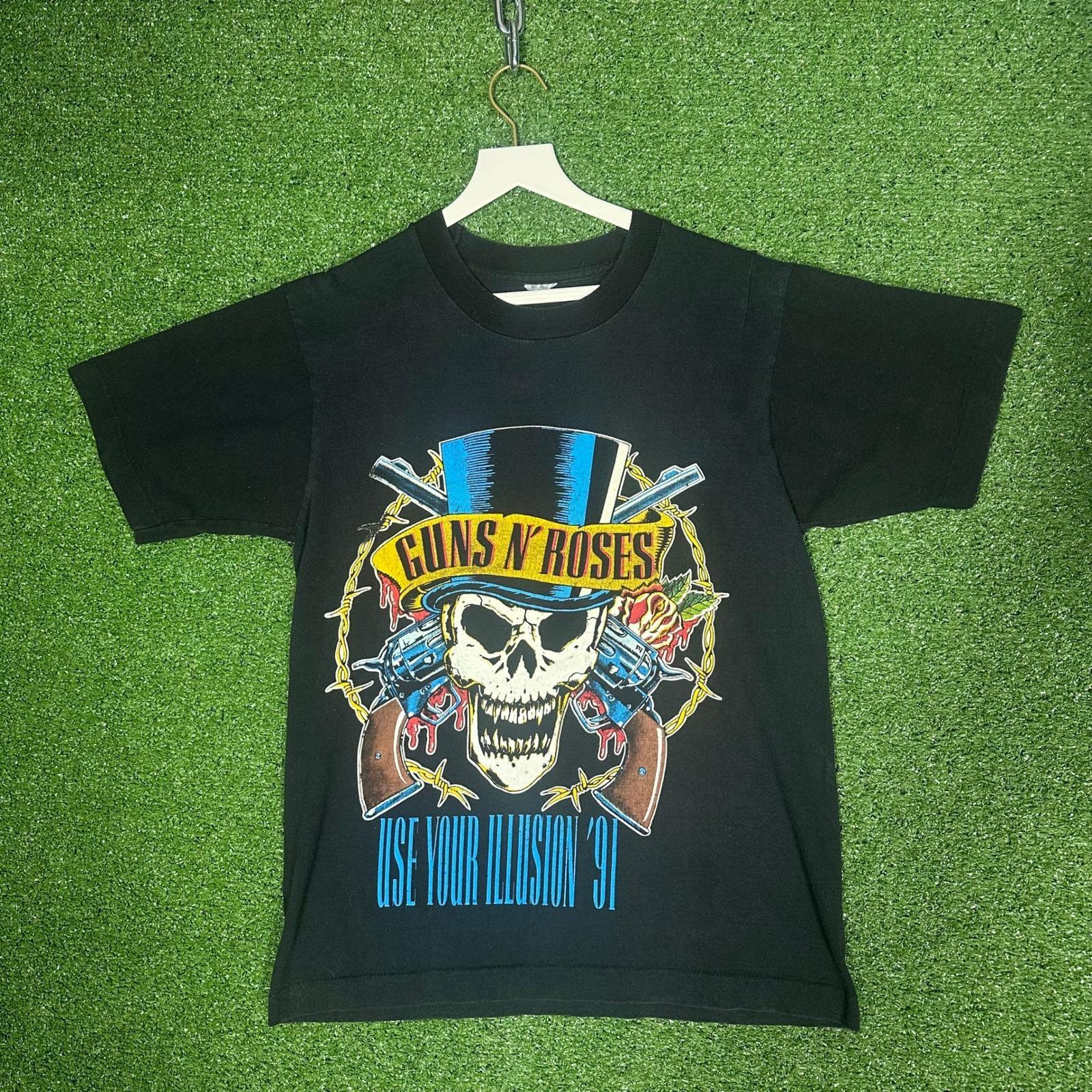 T-shirt Vintage Guns N' Roses 1991 Use Your Illusion Tour - Taille XL - Noir