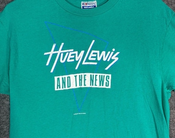 Vintage Huey Lewis and The News World Tour 1987 Mens Large Single Stitch
