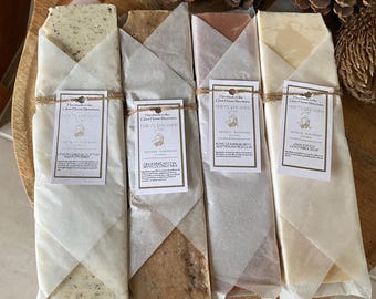 Half slab bars of handmade soap- Cut your own bars, all natural, 450g-550g