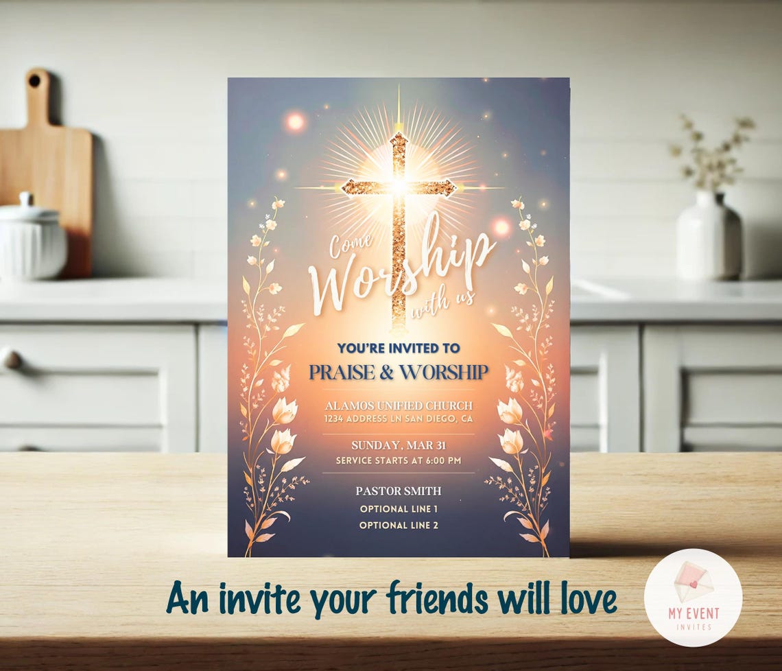 Church Flyer Invitation, Praise & Worship, Church Prayer Bible Study ...