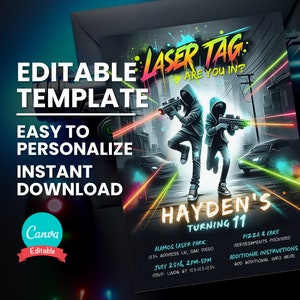 Lasergame uitnodiging voor lasergame verjaardagsuitnodiging, lasergame verjaardagsuitnodiging, verjaardagsflyer tiener lasergame verjaardag, neon laser verjaardag