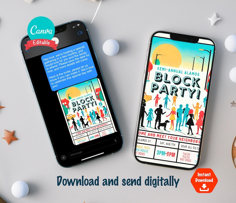 Block Party Invite for Meet the Neighborhood Gathering Invitation ...
