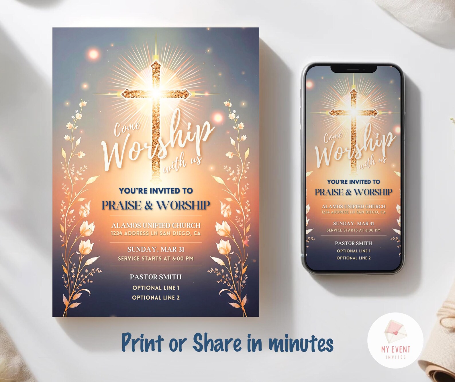 Church Flyer Invitation, Praise & Worship, Church Prayer Bible Study ...