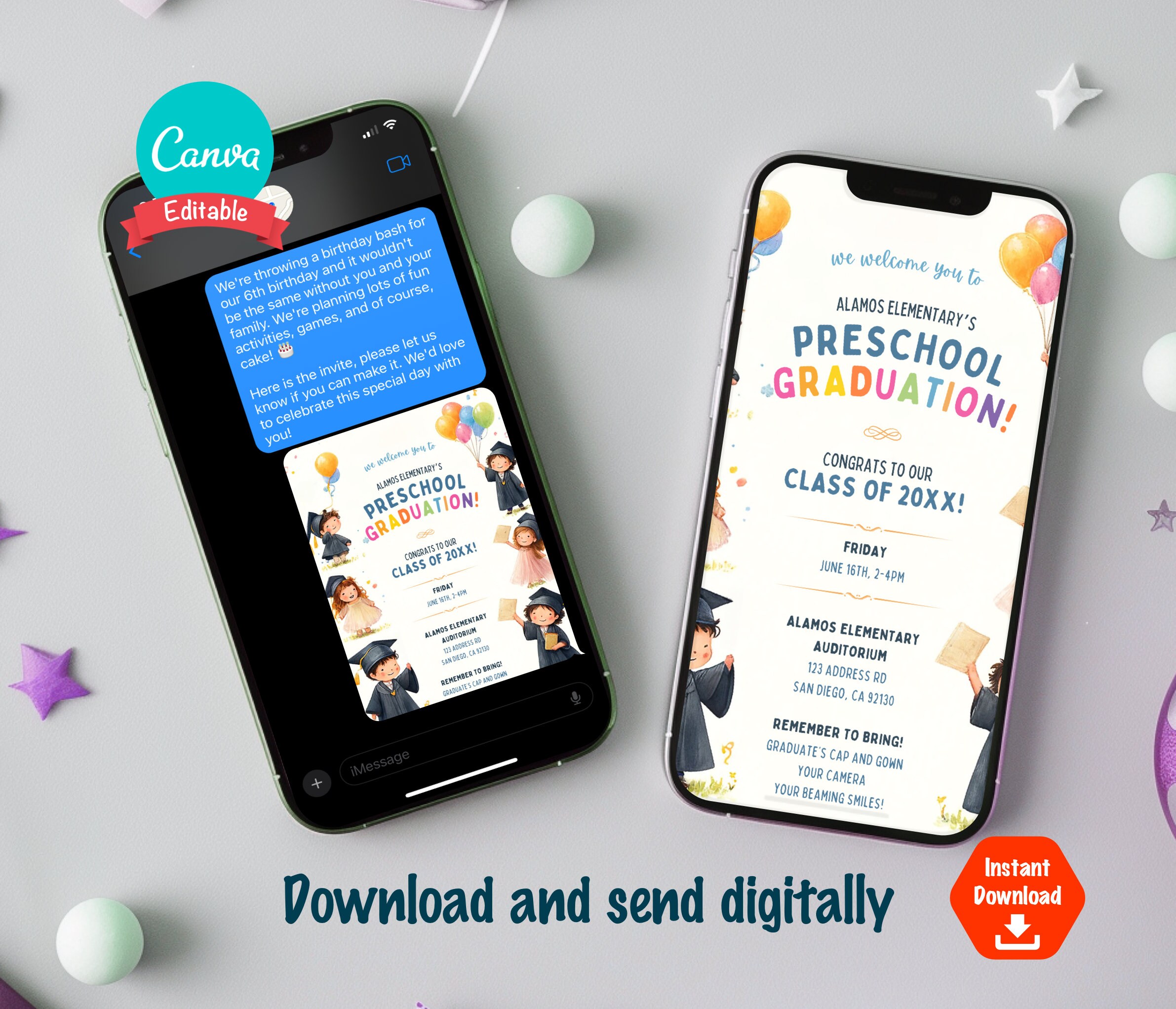 Graduation Ceremony Program Bundle for Preschool Prek Pre-k Elementary