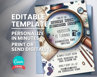 Detective Party Backdrop Banner - Top Secret Spy Theme Party Decorations