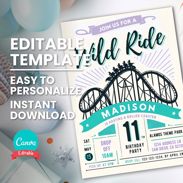 Fun Rides Template Amusement Ride - Etsy