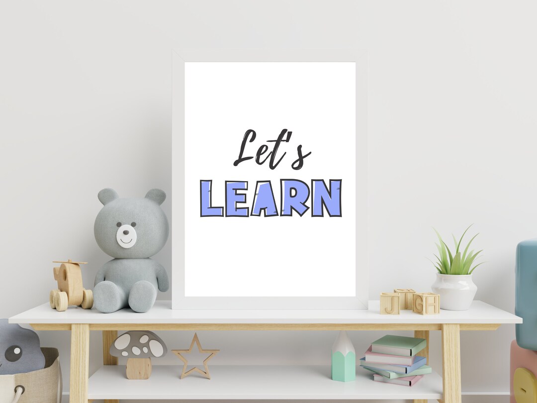 Lets Learn Digital Download, Classroom Wall Art Decor, Educational Wall ...