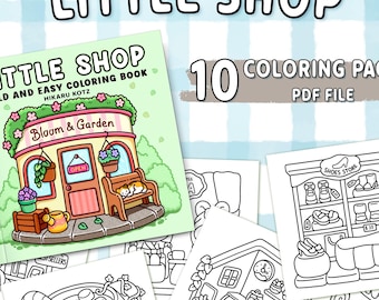 Little Shop: Libro para colorear fácil y atrevido para adultos y adolescentes