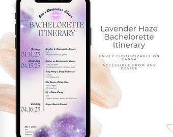Lavender Haze Bachelorette Itinerary