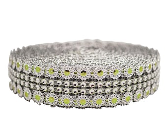 1.25" x 10 Yards Silver / (Color) Mesh Wrap