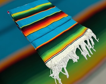 New Authentic  Serape 102" x 63" Throw , Mexican Blanket, 1970s Mexican Textile, Serape Blanket, 1970s Blanket, Southwestern Decor