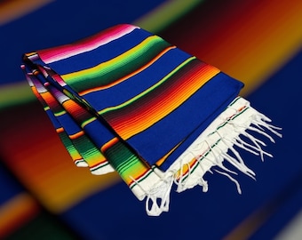 New Authentic  Serape 102" x 63" Throw , Mexican Blanket, 1970s Mexican Textile, Serape Blanket, 1970s Blanket, Southwestern Decor