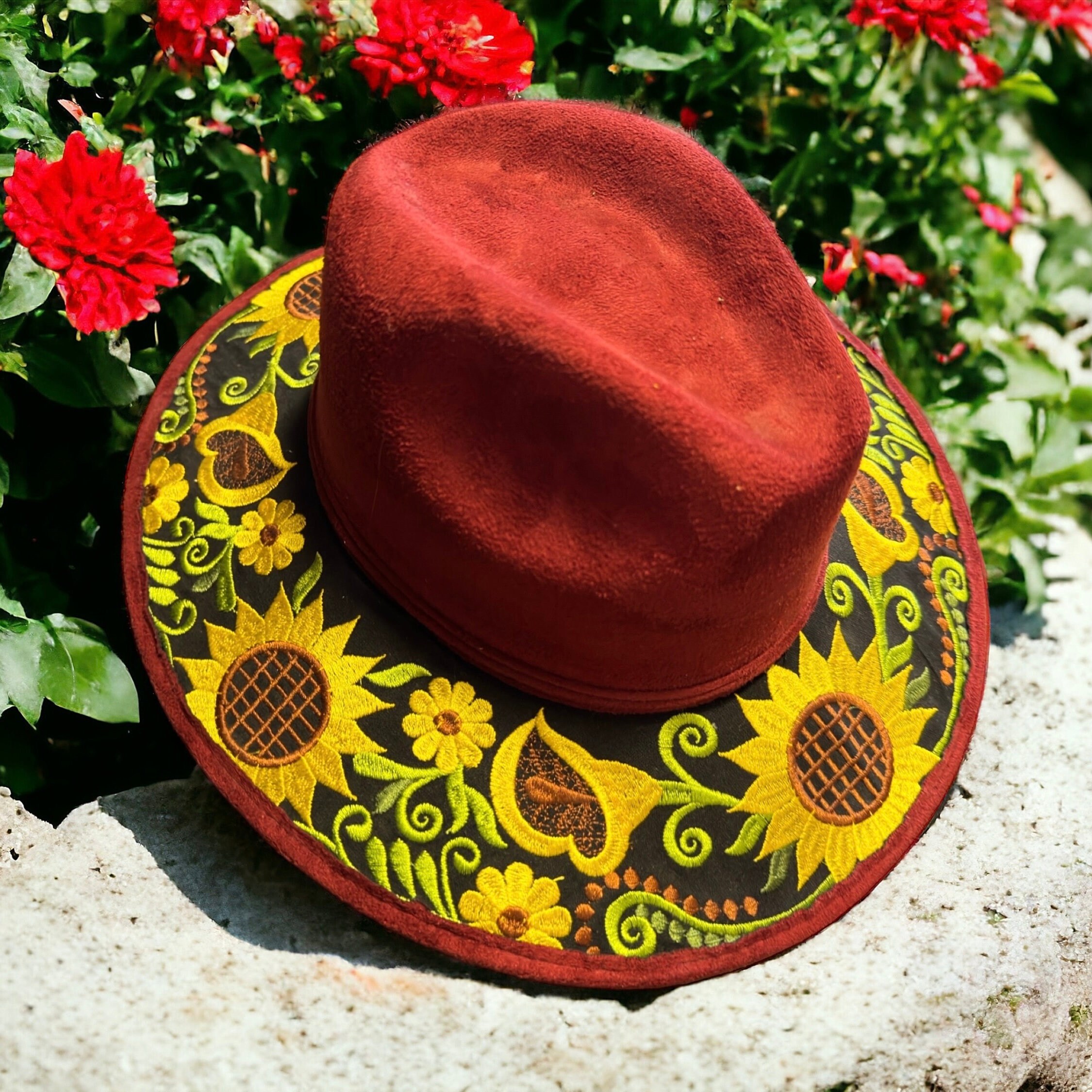 Maroon suede hat hotsell