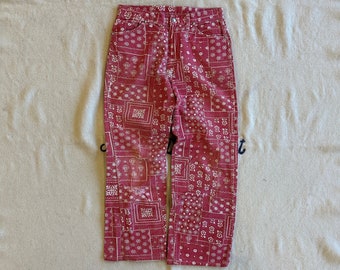 1960s miss wranglers bandana print pants