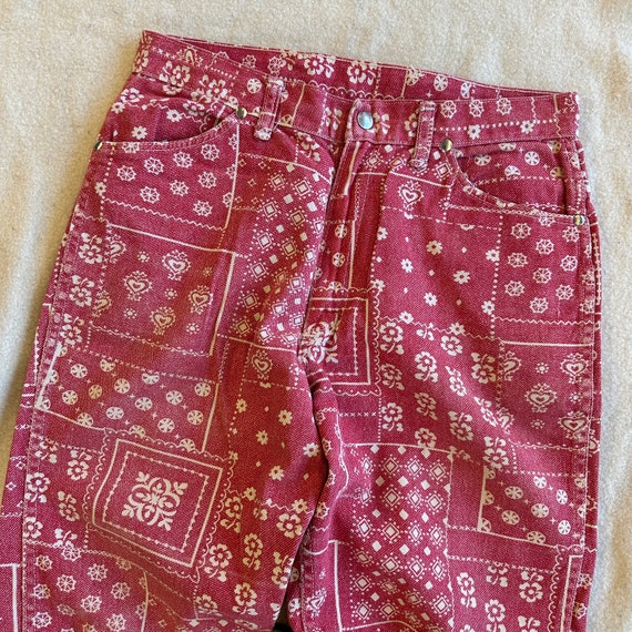 1960s miss wranglers bandana print pants - Gem