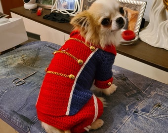 Crochet dog cat sweater dress