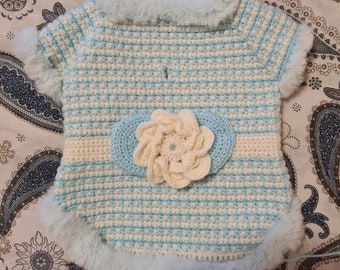 Dog cat fur coat. Crochet