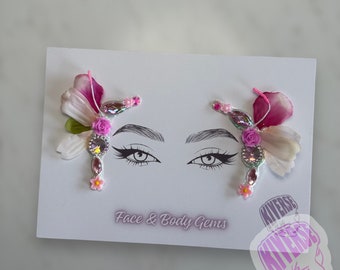 Fairy Petal Festival Face Bling Side Eye Gems Stick On 2 Pack