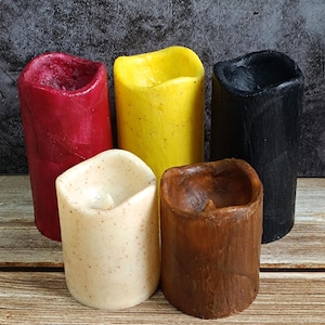 Wavy Flickering LED Flameless Candle, Pillar Battery Operated Candle, Dripless Candles, Rustic Candles, Home Decor, Gift for Mother's Day