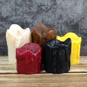 Dripping Wax LED Candles, Flameless Pillar Candles, Set of 3, Battery Operated, Flickering Real Wax Effect, Home Decor, Mother&#39;s Day Gift