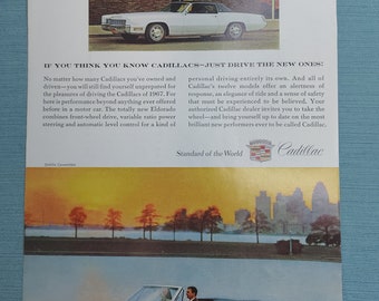 Vintage Cadillac-Anzeigen aus den 1960er Jahren