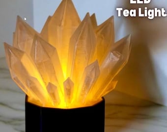 3D Printed LED Crystal Tea Lamp – Mystical Light for Magical Spaces
