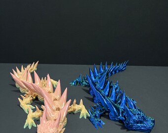 Articulated Bone Spike Dragon Toy Crystal