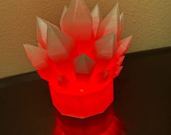 3D Printed LED Crystal Lamp – Mystical Light for Magical Spaces