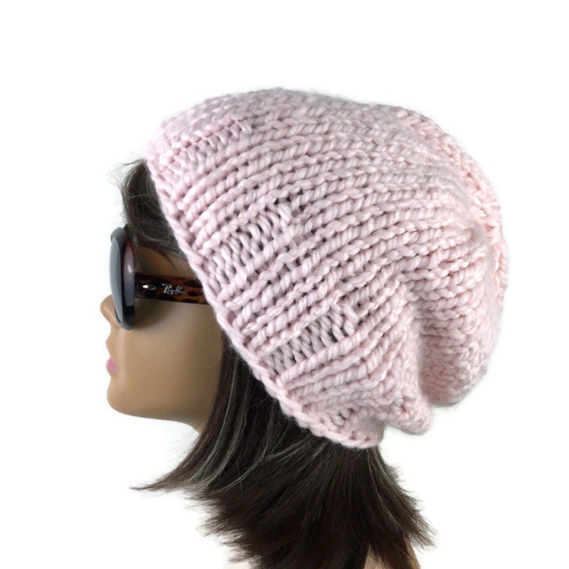 READY TO SHIP knitted slouchy beanie. Baby Alpaca hat